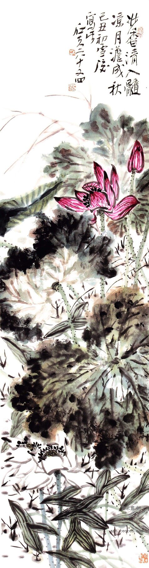 妙香清入髓 180x46cm 纸本墨笔 2009年 郭石夫